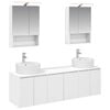 vidaXL Conjunto de Arm&aacute;rios para Banheiro 5 pcs Branco