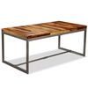 vidaXL Mesa de jantar madeira de ac&aacute;cia maci&ccedil;a e a&ccedil;o 180 cm
