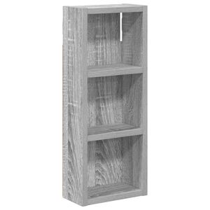 vidaXL Arm&aacute;rio de parede para banheiro Sonoma cinza 20 x 10 x 50 cm