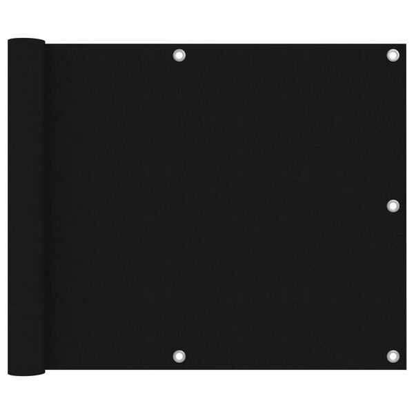 vidaXL Tela de varanda 75x400 cm tecido oxford preto