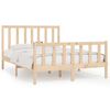 vidaXL Estrutura de cama pequena casal 120x190 cm pinho maciço