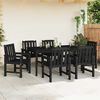 vidaXL Cadeira de Jantar de Jardim 6 pcs Preto 65.5 x 55.5 x 88cm
