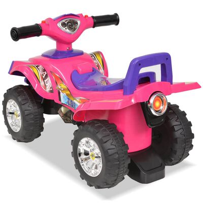 vidaXL Moto4 para crianças com som e luz rosa e roxo