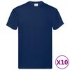 Fruit of the Loom T-shirts originais 10 pcs algod&atilde;o S azul-marinho
