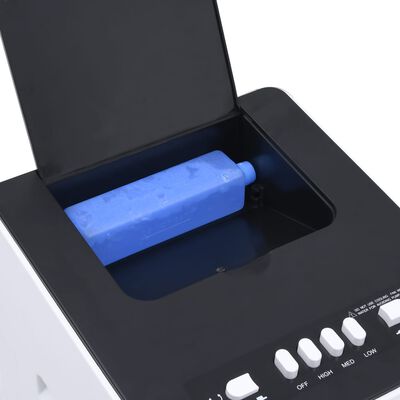 vidaXL Refrigerador de ar portátil 3 em 1 65 W 61x31x27cm branco/preto