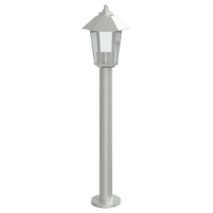 vidaXL Candeeiro de ch&atilde;o para exterior 80 cm a&ccedil;o inoxid&aacute;vel prateado