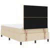 vidaXL Cama Box com colch&atilde;o com led Creme 120 x 190 cm tecido