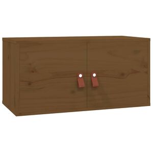 vidaXL Arm&aacute;rio de parede 60x30x30 cm pinho maci&ccedil;o castanho mel