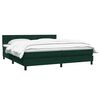 vidaXL Cama com molas/colch&atilde;o 180x220 cm veludo verde-escuro