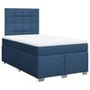 vidaXL Cama boxspring com colch&atilde;o 120x190 cm tecido azul