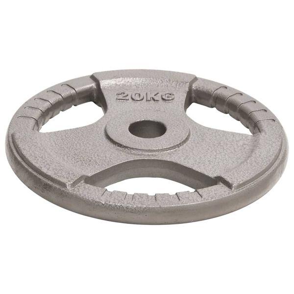 vidaXL Disco de muscula&ccedil;&atilde;o ol&iacute;mpico 20 kg ferro fundido