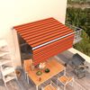 vidaXL Toldo retr&aacute;til manual com estore 3x2,5 m laranja e castanho
