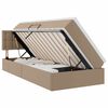 vidaXL Cama com arruma&ccedil;&atilde;o e LED Cappuccino 90 x 190 cm Couro Sint&eacute;tico