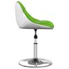 vidaXL Cadeira de jantar couro artificial verde e branco