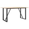 vidaXL Mesa de jantar estrutura em O 160x80x75cm pinho e a&ccedil;o