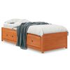 vidaXL Sof&aacute;-cama sem colch&atilde;o 80x200 cm madeira de pinho castanho cera