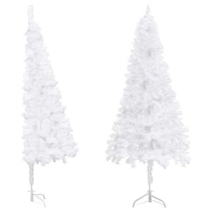 vidaXL &Aacute;rvore de Natal artificial de canto 240 cm PVC branco