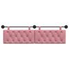 vidaXL Cabeceira Suspensa Rosa 170 x 55 x 7 cm Veludo