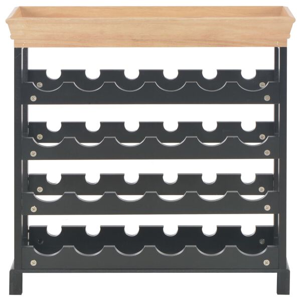 vidaXL Garrafeira 70x22,5x70,5 cm MDF preto