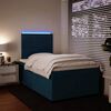 vidaXL Cama boxspring com colch&atilde;o 120x190 cm veludo azul