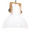 vidaXL Candeeiro suspenso industrial redondo 25 W 40 cm E27 branco