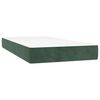 vidaXL Cama box spring c/ colch&atilde;o/LED 90x190 cm veludo verde-escuro