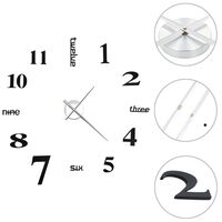 vidaXL Relógio de parede 3D com design moderno 100 cm XXL preto
