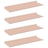vidaXL Prateleira Flutuante 4 pcs Rosa 60 x 18 x 2,5 cm A&ccedil;o