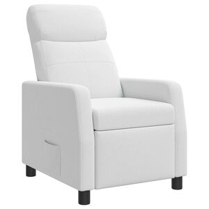 vidaXL Reclin&aacute;vel Branco Tecido