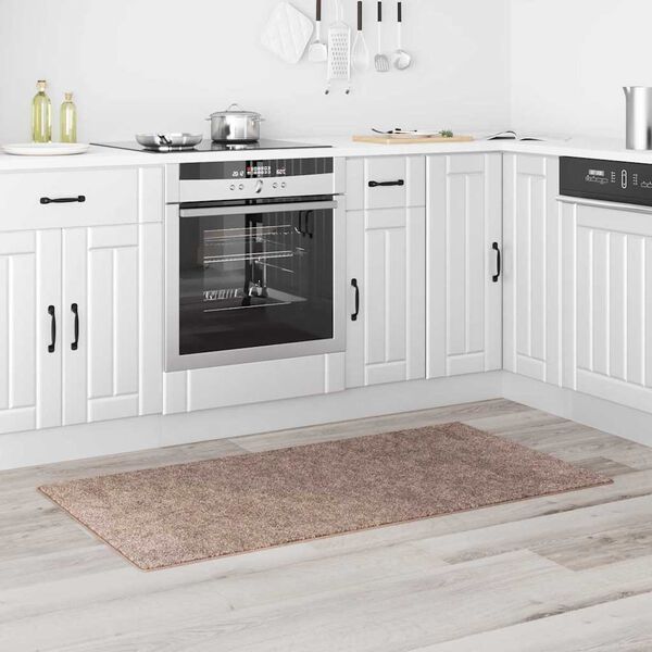 vidaXL Tapete Shaggy Antiderrapante Castanho 80 x 150 cm PP