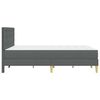 vidaXL Estrutura de cama com colch&atilde;o Cinza Escuro 120 x 190 cm tecido