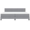 vidaXL Cama Box com colch&atilde;o com led Cinzento-claro 200 x 200 cm tecido