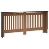vidaXL Cobertura de radiador 172x19x81,5 cm MDF preto
