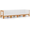 vidaXL 4 pcs conjunto lounge de jardim c/ almofad&otilde;es ac&aacute;cia maci&ccedil;a