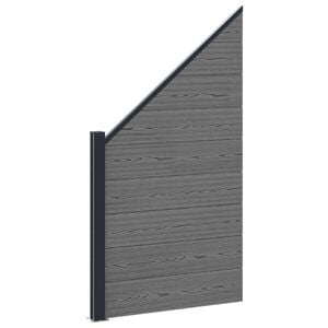 vidaXL Conjunto de Cercas 95 x 180 cm WPC e Alum&iacute;nio Cinzento