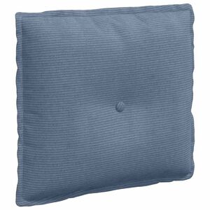 vidaXL Travesseiro para Costas Azul 50 x 45 cm Tecido de Veludo Cotele
