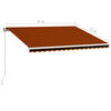 vidaXL Toldo retr&aacute;til manual 400x300 cm laranja e castanho