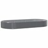 vidaXL Canteiro elevado jardim 296x140x36 a&ccedil;o galvanizado cinzento