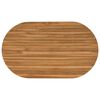 vidaXL Tampo de Mesa 120 x 70 x 3,5 cm Oval Madeira de Teca S&oacute;lida