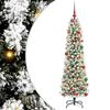 vidaXL &Aacute;rvore de Natal Artificial Branco 180 cm PVC, Metal e Pl&aacute;stico
