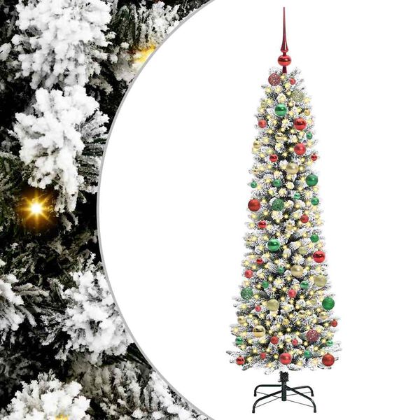 vidaXL &Aacute;rvore de Natal Artificial Branco 180 cm PVC, Metal e Pl&aacute;stico