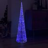 vidaXL Pir&acirc;mide de ilumina&ccedil;&atilde;o decorativa com LEDs acr&iacute;lico 120 cm azul