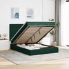 vidaXL Estrutura cama otomana colch&otilde;es 140x190 cm veludo verde escuro
