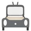 vidaXL Estrutura de Cama Infantil com Cabeceira Cinzento-claro