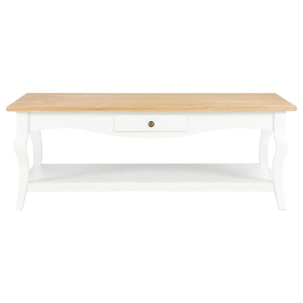 vidaXL Mesa de centro 110x60x40 cm MDF branco