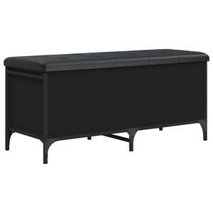 vidaXL Banco de arruma&ccedil;&atilde;o 102x42x45 cm derivados de madeira preto