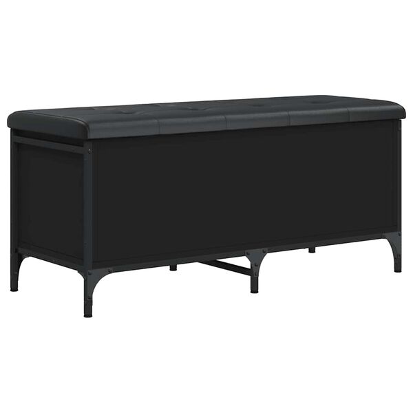 vidaXL Banco de arruma&ccedil;&atilde;o 102x42x45 cm derivados de madeira preto