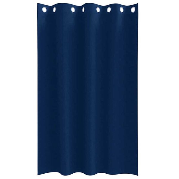 vidaXL Cortinas Blackout com Argolas 2 pcs Azul Escuro 175 x 140 cm