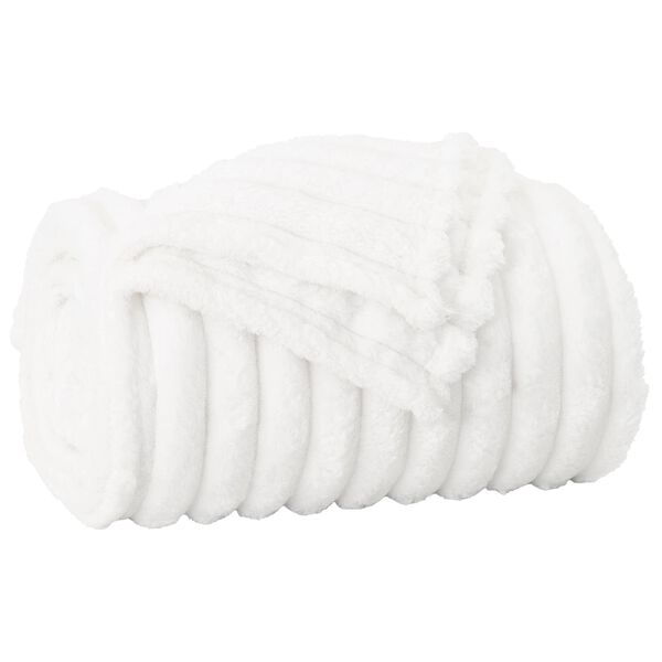 vidaXL Cobertor Branco 150 x 130 cm L&atilde;