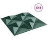 vidaXL Pain&eacute;is de parede 48 pcs Verde Origami 50 x 50 cm Espuma XPS